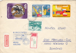 4361- WRESTLING, MILITARY FORCES, GLAGS, PHILATELIC EXHIBITION, REGISTERED SPECIAL COVER, 1978, HUNGARY - Covers & Documents