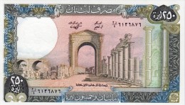 LEBANON 250 LIVRES BANKNOTE 1978-88 PICK NO.67 UNCIRCULATED UNC - Liban