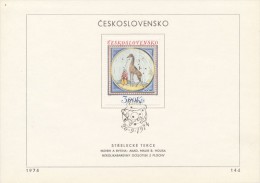 Czechoslovakia / First Day Sheet (1974/14d) Jicin: Shooting Targets (exotic Themes, Giraffe) - Giraffes