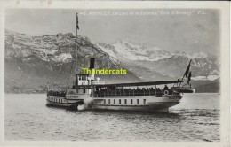 CPSM PHOTO ANNECY LE LAC ET LE BATEAU VILLE D'ANNECY - Annecy