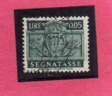 REPUBBLICA DI SAN MARINO 1945 SEGNATASSE DUE TASSE TAXE CENT. 5  (00,5) USATO USED OBLITERE' - Postage Due