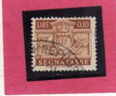 SAN MARINO 1945 SEGNATASSE DUE TASSE TAXE CENT. 10  (0,10) USATO USED - Timbres-taxe