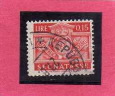 SAN MARINO 1945 SEGNATASSE DUE TASSE TAXE CENT. 15  (0,15) USATO USED - Timbres-taxe