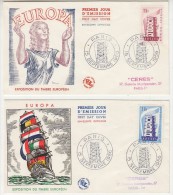 Europa Cept 1956 France 2v 2 FDC (F2246) - 1956