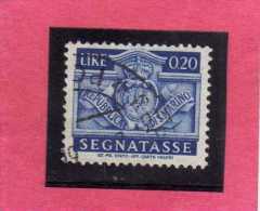 SAN MARINO 1945 SEGNATASSE DUE TASSE TAXE CENT. 20  (0,20) USATO USED - Timbres-taxe