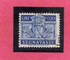 SAN MARINO 1945 SEGNATASSE DUE TASSE TAXE CENT. 20  (0,20) USATO USED - Timbres-taxe