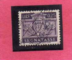 SAN MARINO 1945 SEGNATASSE DUE TASSE TAXE CENT. 25  (0,25) USATO USED - Timbres-taxe