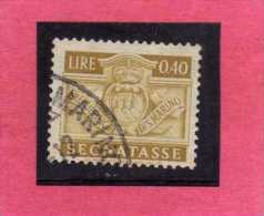 SAN MARINO 1945 SEGNATASSE DUE TASSE TAXE CENT. 40  (0,40) USATO USED - Timbres-taxe