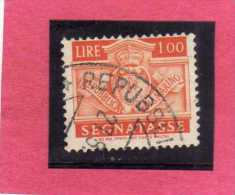 SAN MARINO 1945 SEGNATASSE DUE TASSE TAXE LIRE 1  (1,00) USATO USED - Postage Due