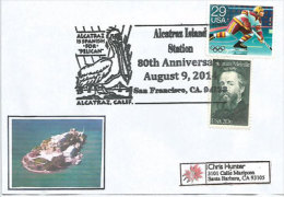Pelican (Alcatraz En Español), Ile D'Alcatraz (Prison) VUE DE L'ÎLE. Sur Lettre Adressée En Californie - Covers & Documents