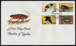 Zambia 339-42 FDC Insects, Beetles - Zambia (1965-...)