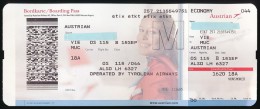 Titre De Transports, Boarding Pass : VIENNE-MUNICH, Austrian Airlines, Opérated By Tyrolean Airways, Classe Economy - Europa