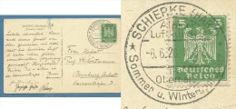 GERMANIA  1926 - CARTOLINA SCHIERKE(OBERHARZ) EINSAME TANNE - CON ANNULLO SPECIALE - Cartas & Documentos