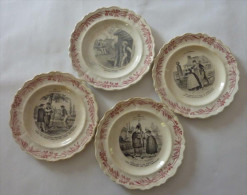 Lot De 4 Assiettes - Creil Montereau (FRA)