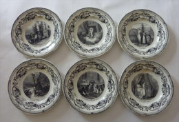 Lot De 6 Assiettes Creil Et Montereau - Creil Montereau (FRA)