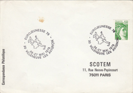 MARIANNE STAMP, PHILATELIC EXHIBITION SPECIAL POSTMARK ON COVER, 1979, FRANCE - Lettres & Documents