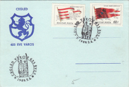 CEGLED TOWN ANNIVERSARY, SPECIAL POSTCARD, 1989, HUNGARY - Briefe U. Dokumente