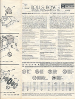 Ancienne Fiche De Montage, Voiture THE CLASSIC ROLLS-ROYCE, PHANTOM II CONVERTIBLE (1931) Monogram Models, 1/24, 8 Pages - Autos