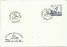 SUECIA CC ARTICO ODEN POLARPOST POSTAD OMBORD 1991 - Altri & Non Classificati