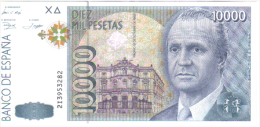 BILLETE ESPAÑA 10.000 PESETAS 1992 EX-REY JUAN CARLOS I. CALIDAD  PLANCHA - [ 4] 1975-…: Juan Carlos I.