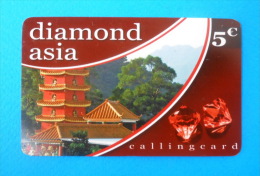 DIAMOND ASIA ( Germany Prepaid Card ) GSM Remote Prepayee Carte * Diamant Diamante Precious Stones Pierres Précieuses - [2] Mobile Phones, Refills And Prepaid Cards