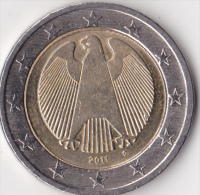 2 Euros Allemagne, Atelier D, Frappe Décentrée, étoiles Rognées - Abarten Und Kuriositäten