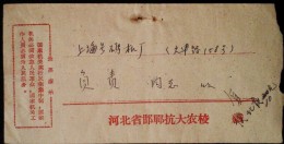 CHINA CHINE DURING THE CULTURAL REVOLUTION COVER WITH CHAIRMAN MAO QUOTATIONS - Lettres & Documents