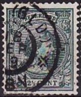 1891 Prinses Wilhelmina 22½ Cent Zwartgroen NVPH 41 - Usati