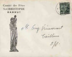 HANNUT  COMITE Des Fêtes SAINT CHRISTOPHE 1934 - Covers & Documents