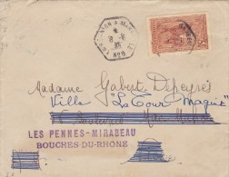 POSTE MARITIME  LA REUNION A MARSEILLE  1935  CACHET D'ARRIVEE - Storia Postale