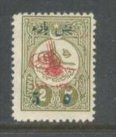 1919 OTTOMAN 5P/2P SURCHARGED STAMP FOR PRINTED MATTER MICHEL: 639 MINT WITHOUT GUM - Ongebruikt