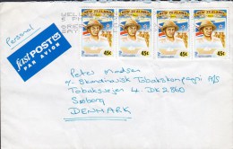 New Zealand FASTpost Par Avion Labels WELLINGTON 1993 Cover To SØBORG Denmark New Zealand At War Stamps (1940's) - Posta Aerea