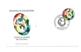 FDC Nouvelle Calédonie - Coupe Du Monde De Football 98 - Oblitération 05/06/1998 Nouméa (1er Jour) - FDC