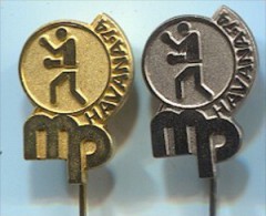 BOXING - Havana, Cuba, 1974. Vintage Pin, Badge, 2 Pieces - Boxing