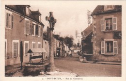 SAINT SATUR Rue Du Commerce Cpa Sépia Bon état Voir Scans - Ainay-le-Vieil