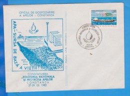 Water Main Source Of Life Lighthouse ROMANIA Occasional Envelope - Polucion