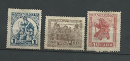 3 Timbres Hongrie 1920   Dentelés : Serie Emise Au Profit Des Prisonniers De Guerre En Sibérie - Unused Stamps