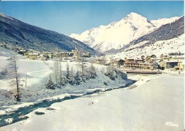 Val-Cenis Lanslevillard Vue Générale, Au Fond, La Dent Parachée Très Bon Etat - Val Cenis