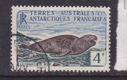 TAAF  N° 13B  4F BLEU BRUN VIOLET ET VERT FONCE LEOPARD DES MERS OBL - Used Stamps