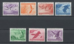 LIECHTENSTEIN 1939 PA N° 17/23 ** Neufs = MNH Superbes Cote 50 € Faune Oiseaux Hirondelle Aigle Buse Birds Fauna An - Aéreo