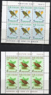 New Zealand 1966 - Health - 3d + 1d Bell Bird & 4d + 1d Weka Rail Miniature Sheets HM In Margins MS841 Cat £13 SG2020 - Neufs