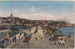 CARTE POSTALE ANCIENNE,old,TURQUIE,TURK EY,TURKISH,TURKIYE,1912,I STANBUL,CONSTANTINOPLE,PO NT,tram,tramway,gare - Turchia
