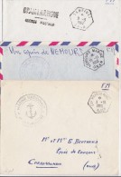 ALGERIE  3 LETTRES POSTE NAVALE - Briefe U. Dokumente