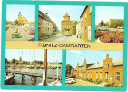 RIBNITZ-DAMGARTEN : Karl-Marx-Platz-Rostocker Tor-Blick Auf Die Rigaer StraBe-Seglerhafen Am Bodden-Bernsteinmuseum - Ribnitz-Damgarten