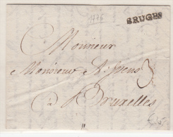 BELGIUM USED COVER 08/04/1776 BRUGES VERS BRUXELLES BELLE GRIFFE BRUGES - 1714-1794 (Pays-Bas Autrichiens)