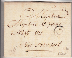 BELGIUM USED COVER 05/02/1775 GEND VERS BRUSSEL - 1714-1794 (Austrian Netherlands)