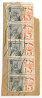 STATI UNITI - UNITED STATES - USA - US - 1959 - Fragment Block Of 5 X 15c Air Mail - 2a. 1941-1960 Used