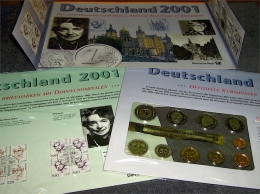 KMS "Deutschland 2001 PP" -  Prägebuchstabe D - Mint Sets & Proof Sets