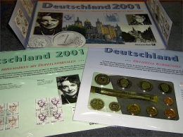 KMS "Deutschland 2001 PP" -  Prägebuchstabe F - Sets De Acuñados &  Sets De Pruebas