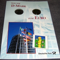 Postausgabe A5 Falt-Gedenkblatt "von Der D-Mark Zum Euro" - Deutschland